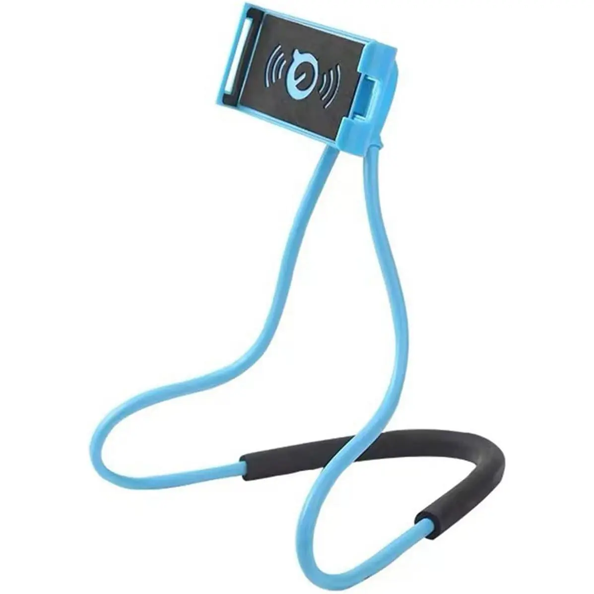 Around The Neck Hands-Free Phone Holder for Mobile Phones, 27.6'' Length Fits 4.7''-6.7'' Size Phones, Ideal for Bed Table Use Blue