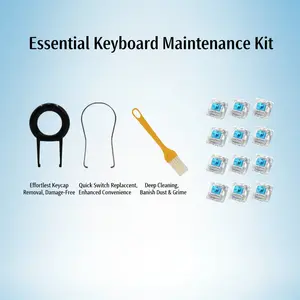 Mechanical Keyboard Switches, Blue, Crisp Clicking Sound, Strong Tactile Feedback, Suitable for 3D Printers & Gaming Keyboards