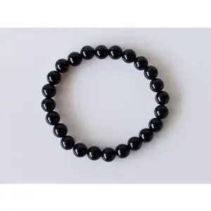 Black Onyx Crystal Gemstone Bracelet 6mm and 8mm