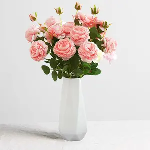 Ceramic Vase, 7.4 Inch for Pampas Calla Lily , Flower Vase Minimalism Style for Modern Table Shelf Home Decor, Fit for Housewarming, Weddings, Birthday, Christmas, Thanksgiving,  Year