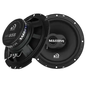 MASSIVE MX65SV2 6.5" 2-Way 50 Watts RMS Shallow Coaxial Speakers with Y30 Magnets & 13mm Dome Tweeters for High Sensitivity Sound
