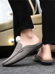 2026 Men's New Spring and Summer Lazy Slip-on Mule Loafers, Non Slip Mules, Non-slip Wear-resistant Backless Driving Moccasins, Walking Shoes