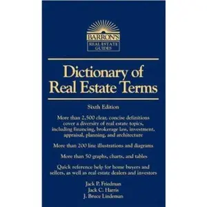 USED-Dictionary of Real Estate Terms (Barron's Business Guides) by Jack P. Friedman Ph.D. (Vinyl Bound)
