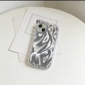 Clear Rounded Edge IMD Case Protective Cover Anti-Scratch  For iPhone 16 15 14 13 12 PROMAX Aesthetic Exquisite Slim Soft Frame Case