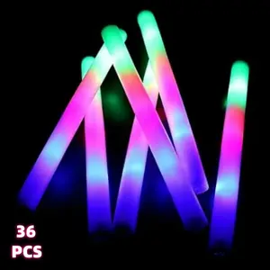 36Pcs LED Foam Glow Sticks, Glow Sticks Bulk Light Up Party Favors For Kids 4-8 8-12 Glow In The Dark Party Supplies For Boys Girls Adults Halloween Wedding Birthday Christmas Gifts Carnival Concert Valentine's Day Gifts