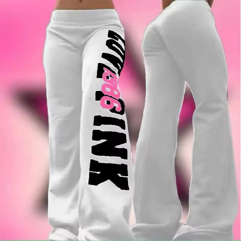 White letter pants