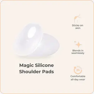 Sbeauty Magic Silicone Shoulder Pads for Womens Clothing, Anti-Slip Shoulder Push-Up Pads Invisible Breathable Enhancer Reusable