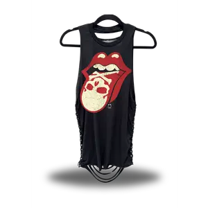 BAD TASTE - ROAD RASH BRAIDED BLACK TANK TOP