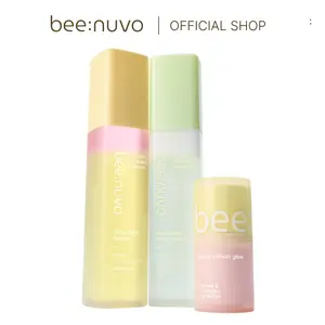 beenuvo 3-Step Glow Set – Lip Butter + Glow Mist Serum + Recovery Mist Cream | Daily Hydration Trio