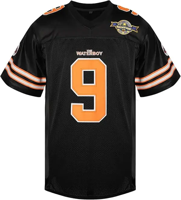 Men's Vintage Football Jersey, Embroidered Number Sports Shirt, Breathable Mesh V-Neck Athletic Game Day Jersey