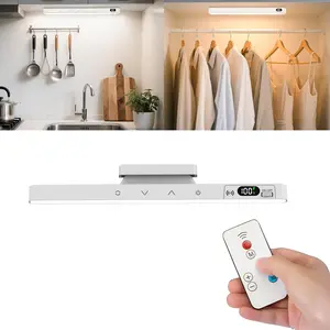 2000mAh Rechargeable Motion Activated Magnetic Light Bar, Eye-Caring LED Closet Light with Battery Indicator, Under Cabinet Vanity Light for Bathroom, Mirror, Desk & Closet