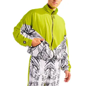 Windbreaker Jacket in Custom Print Color Block
