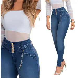 COLOMBIAN OFORI WOMAN'S JEANS BUTT LIFTER WITH FIVE BOTTON'S