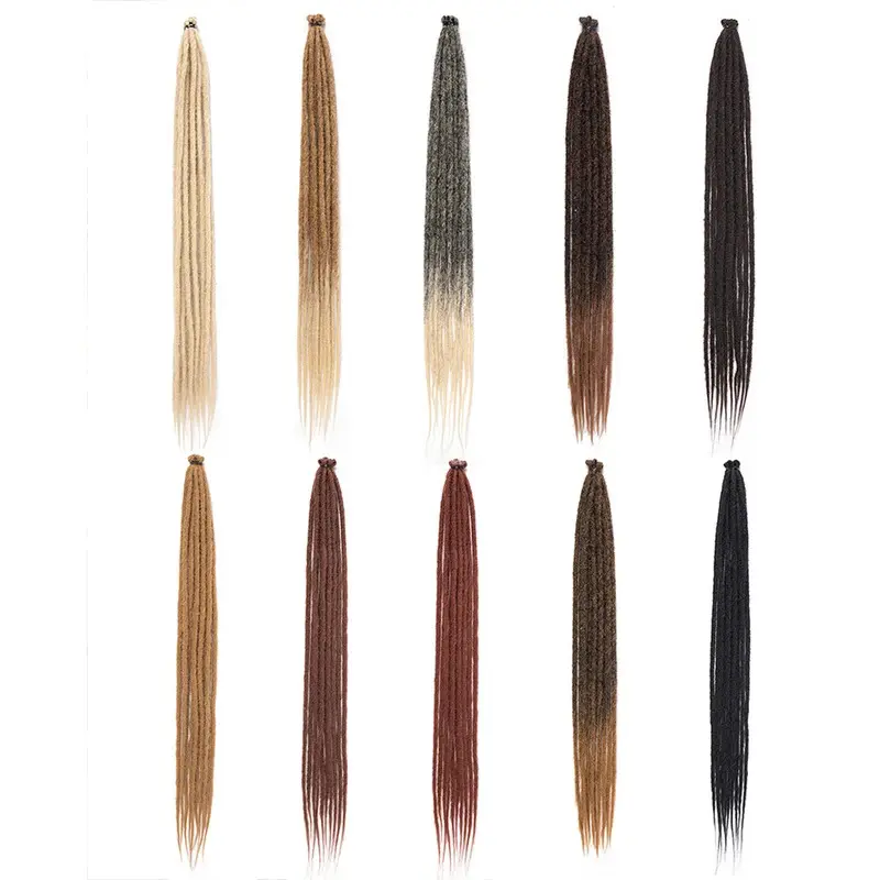 Synthetic Dreadlock Extensions 10 Root/pack Hippie Single Ended Dreads Loc Extensions 24 Inch Reggae Style Crochet Hair