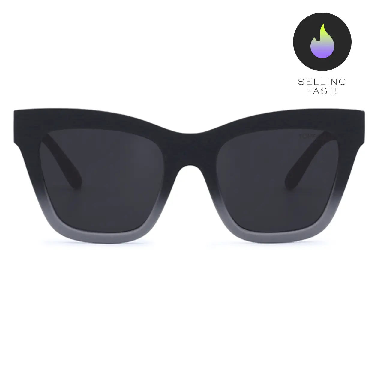 Cosmo - Black & Grey - Tangle Free Cat Eye Sunglasses - FDA Shatter-Resistant Lenses - UV400 - For Women & Men Cosmo - Black & Grey - Tangle Free Cat Eye Sunglasses - FDA Shatter-Resistant Lenses - UV400 - For Women & Men
