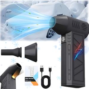 Powerful Turbo Fan, Mini Portable Jet Fan, Jet Fan 100,000 RPM High Speed Spinning, Type-C Rechargeable Clear Fan for Cars, Computers, Keyboards and Lenses,fun car accessories,car essentials,car stuff