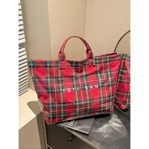 25 Christmas Gift Tote Bag, Large Capacity Handbag for Women, Casual Trendy Versatile High-quality Daily Commuting Bag, Fashionable Shopping Bag