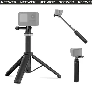 NEEWER BASICS TP46 Tripod Selfie Stick Compatible with DJI Action 4/5/6 Insta360– Lightweight Extendable Stand for Outdoor Sports, Vlog & Daily Recording