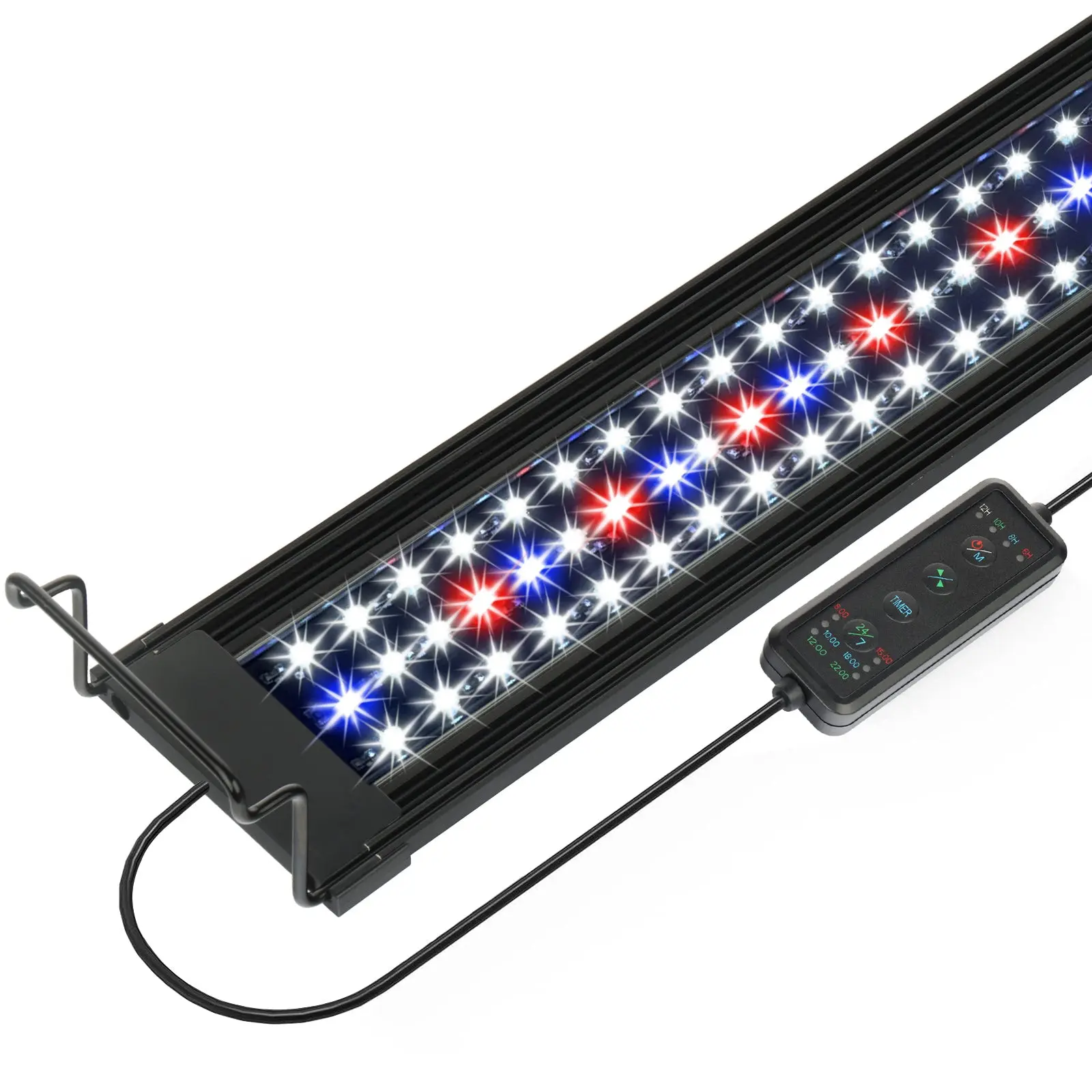 OYO WATER 20-48 Inch LED Aquarium Light, Full Spectrum Fish Tank Light with Timer, 24/7 Cycle Sunrise Sunset Simulation, 5 Brightness Levels for Freshwater Planted Aquariums