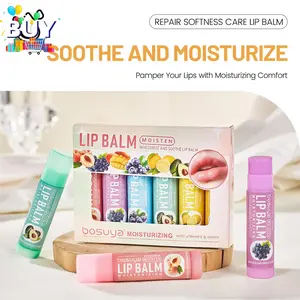 6 Pack Lip Balm Set Fruit Flavored Natural Lip Balm Bulk for Dry Cracked Lips Long Lasting Lip Care Products Anti Chapping Lip Moisturizers Winter Anti-Crack Fruity old  summer fridays  lip  balm