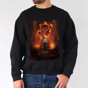 LOTR Cat and Gandalff T shirt Hoodie Sweatshirt
