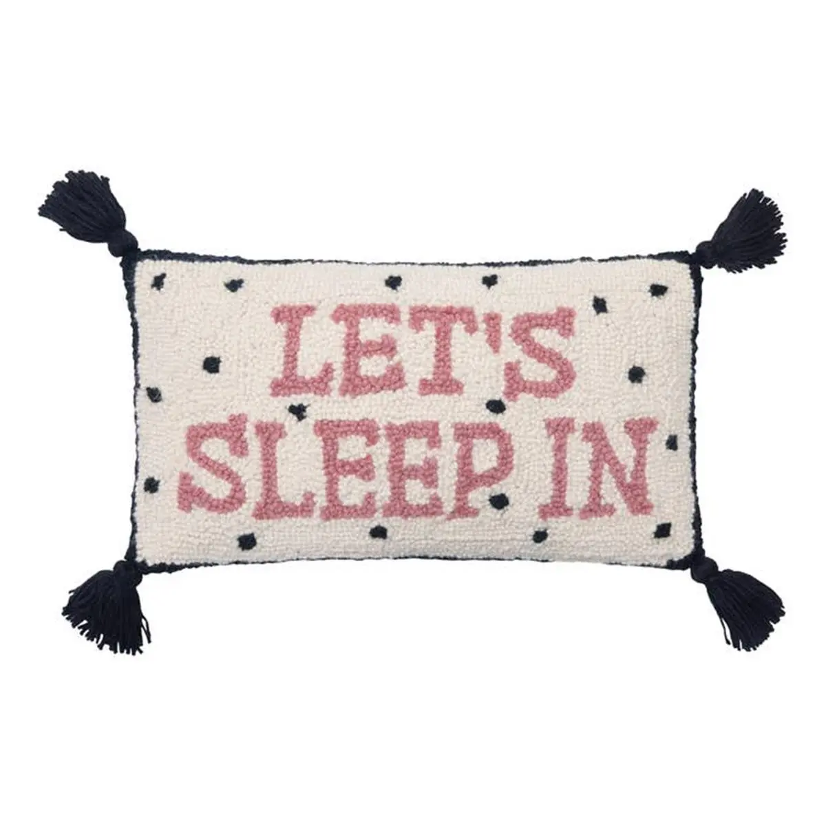 Peking Handicraft 30AV377C16OB Sleep Theme Tassel Accents Hook Pillow - 9x16 in., Poly Fill, Multi-Color, for Room Decor, Home Use