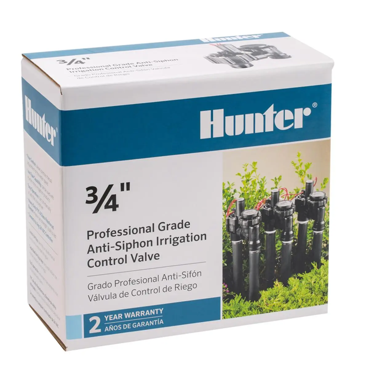 Hunter 7014326 PVC Anti-Siphon PGV Valve, 0.75 in, 150 psi, Labeled with Best-Suited Jobs, Equipped with Self-Select Sign