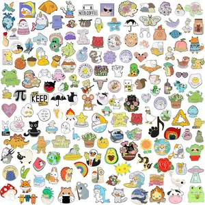BY-BR91 SP 20/60 Mixed Enamel Brooch Bulk Set,Lapel Badges, Cartoon Plant Enamel Pin Sets, Funny Enamel Pins Bulk Set Cool Button Pins Aesthetic Brooch Lapel Pins Anime for Backpacks, Bag, Jacket, Kids, Girls, Festival Present