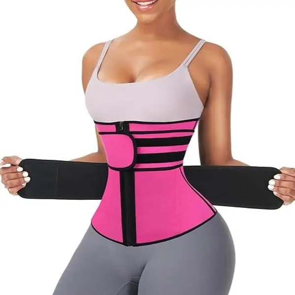 FeelinGirl Hot Selling Double Belt Waist Trainer Compression Fabric Shapewear Womenswear Comfort Waist Trainer