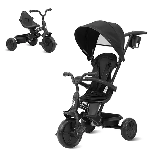 QPlay Kids 6-in-1 Tricycle Stroller for Babies and Toddlers (Ages 10 Months-6 Years) with Adjustable Parent Handle, Safety Harness, Wheel Brakes, Removable Canopy, Strollers For Babies And Toddlers