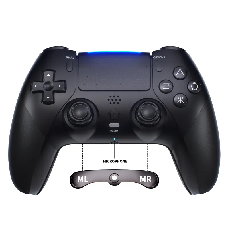 Anti-Stick Drift Wireless Controller for PS5/PC – Programmable Macro Back Buttons,  6-Axis Gyro, Dual Vibration, Turbo, Touchpad, Bluetooth 5.0, 3.5mm Audio & Mic