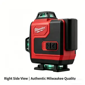 Milwaukee  Green Laser Level Red Housing High Visibility Jobsite Precision Self-Leveling