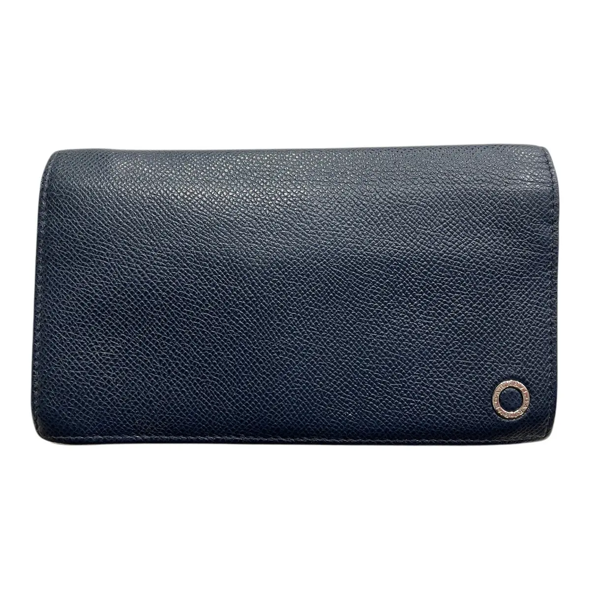 Pre-owned Bvlgari Calfskin Small Leather Goods Man Leather Long Wallet