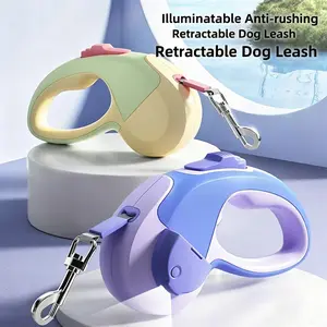 LED Retractable Safety Dog Leash, Automatic Extendable Leash for Small to Medium Dogs Up to 110 Lbs, Safety Leash
