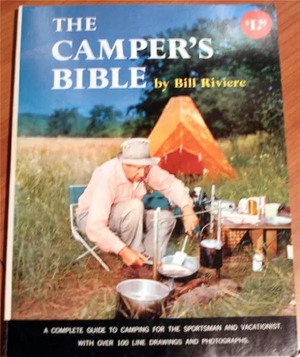 Used Camping Guide Book - The Camper's Bible by Bill Riviere (Softcover, Very Good Condition) - English Guide to Camping