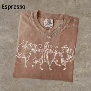 Funny Dancing Rats T-Shirt, Comfort Colors Goblincore Tee, Cottagecore Medieval Graphic Top, Weirdcore Streetwear Style, Unisex Fit, Trending