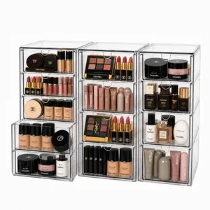 13 Drawer Clear Acrylic Organizer, Storage Organizer for Bathroom Vanity, Makeup, Kitchen Pantry, Countertop and Home Organization