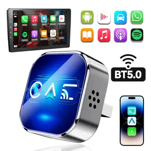 Wireless CarPlay Adapter ,Type C Design with USB Adapter, BT 5.0 & Auto Connect, Instant Wired to Wireless CarPlay Conversion, Plug & Play Car Bluetooth Dongle