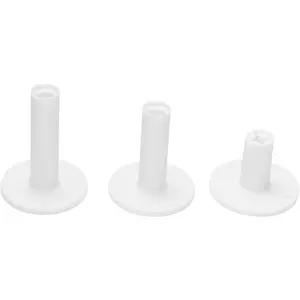 Golf Rubber Tees Holder Set, Mixed Size Durable and Hight Elastic Driving Range Tees, Colorful Golf Tees for Golf Practice Mat(3Pcs White Golf Tees)