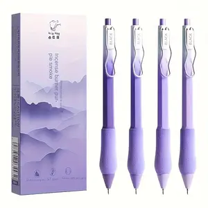 2-Pack Soft Grip Student Click Pens, College Student Pen, Exam Writing Pencils, High-Quality Smooth Stroke, Ideal for Test Practice, European Style Brushing