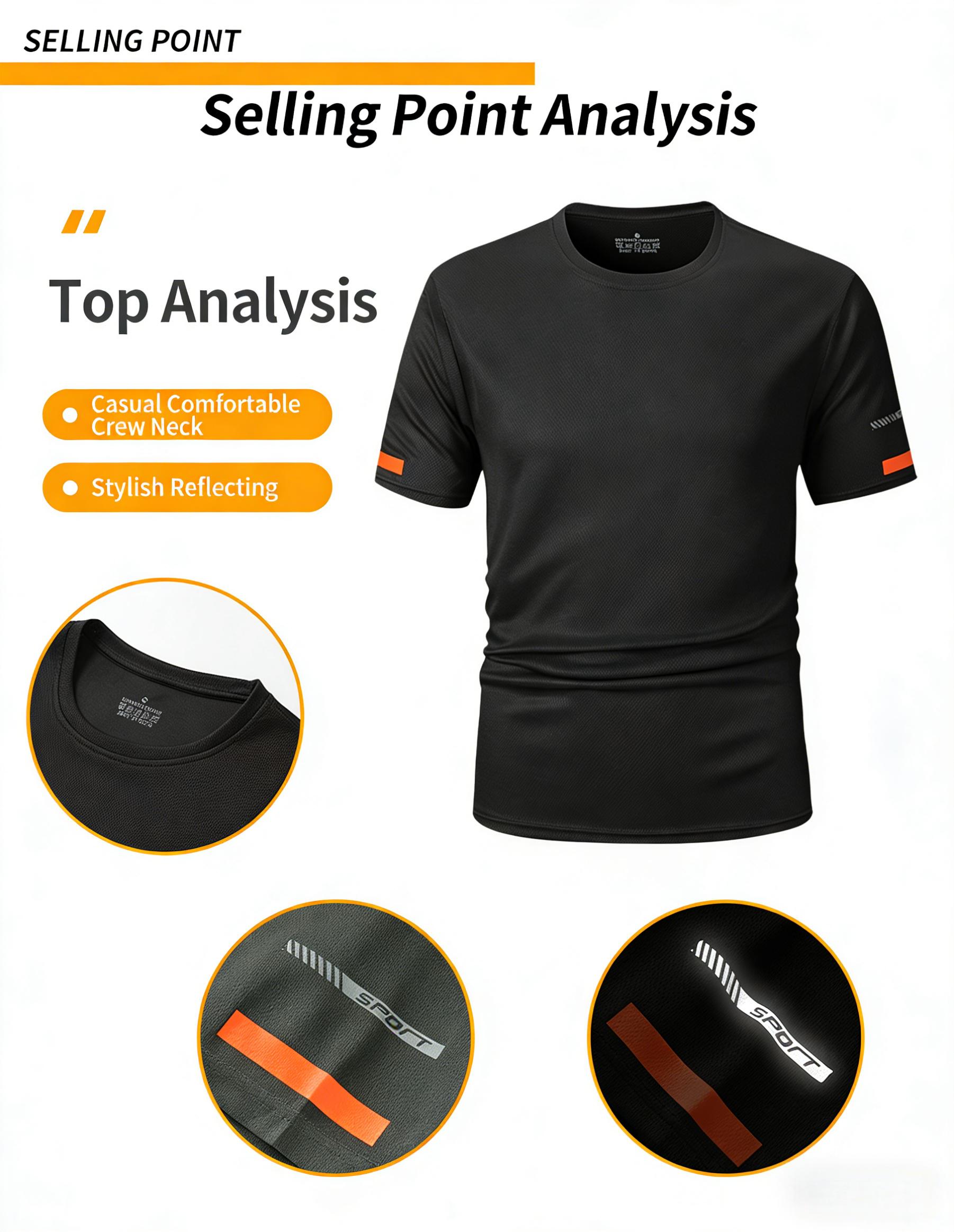 Men’s T-shirt and shorts set, regular fit, quick-drying, breathable, sweat-wicking; stylish sports-casual short-sleeve top and shorts combo—summer men’s apparel set.