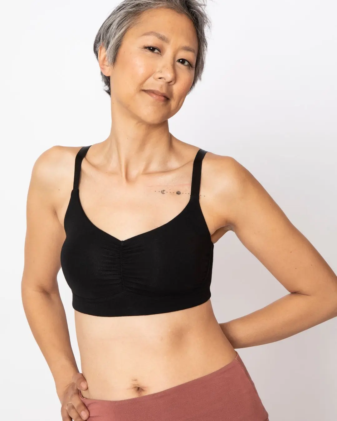 Women's AnaOno Monica Full Coverage Wire-Free Mastectomy Bra - Adjustable Straps, Lightweight Spandex-Tencel Fabric, Supportive Back, Wide Armholes, Breast Cancer Support, Gym-Ready Design, Modal, Elastane, A0-043, Breathable Everyday Bras