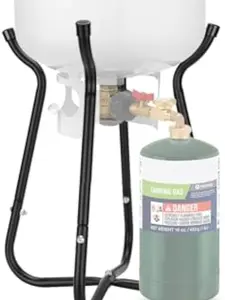 WADEO Propane Cylinder Refill Stand, Propane Refill Holder for 1LB Refillable Cylinders, Removable Refill Stand for 5-20lb Propane Tank, Portable for Outdoor Camping