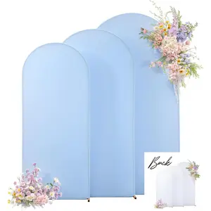 Pink and White Arch Backdrop Covers 7.2FT 6.6FT 6FT Baby Shower Wedding Photo Bridal Shower Birthday Party Arch Covers Stretchy Backdrop Set of 3 Spandex