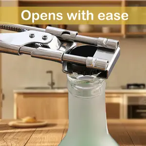 Jar Opener for Weak Hands, Multifunctional Adjustable Can Opener, Stainless Steel Jar Lid Opener Bottle Opener Tool for Seniors with Arthritis, Manual Jar Gripper for Kitchen