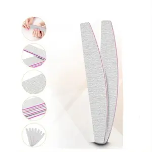 5/10/20 Professional Nail Files and Sandpaper, High-Toughness Thick Nail Files, Buffing Liquid, Sanding Half-Moon Shaped Nail Tools 80-240 Grit, Nail Art Accessories, Manicure