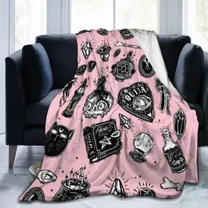 Soft Comfortable Funny Throw Blanket Halloween Witchy Witch Blanket Flannel Lightweight Cozy Sofa Bed Blanket For Men Women Teens Halloween Gifts