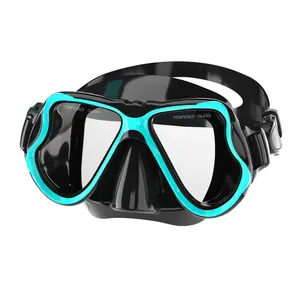 Diving Mask, Wide Viewing Angle Tempered Glass Adult Waterproof Leakproof Anti-fog Diving Swimming Snorkeling Goggles, Swimming Accessories, Diving Gear