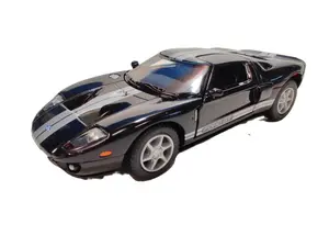 KINSMART 1:36 Scale 2006 Ford GT Die-Cast Metal Black Model Car with Pull-Back Action and Openable Doors - Officially Licensed by Ford Motor Company