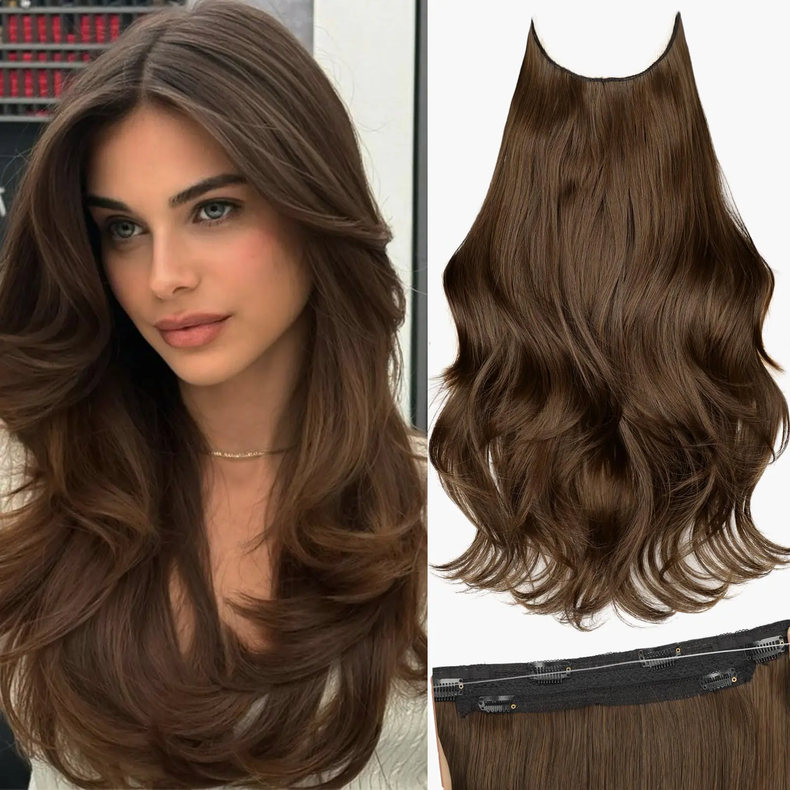 20inch Layered Chestnut Brown